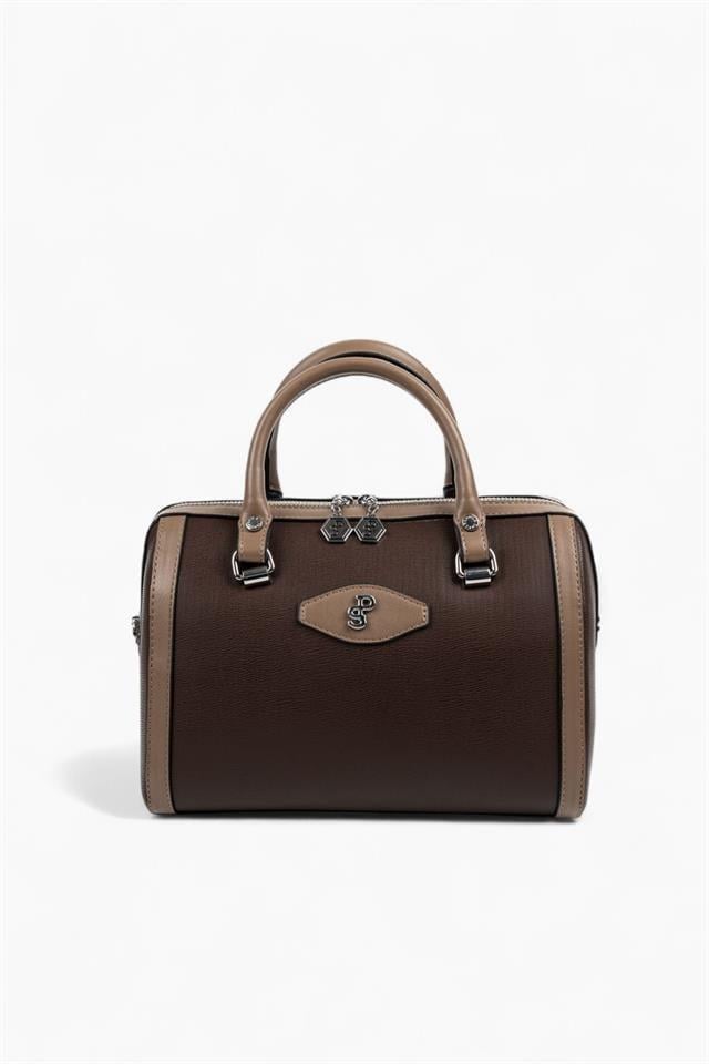 Silver & Polo SP1091 Kadın El Çantası Düz Kahve-Vizon