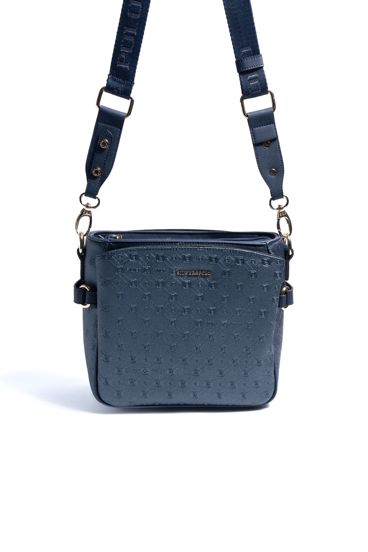 Silver & Polo SP884 Kadın Çapraz Çanta Logolu Lacivert-Lacivert
