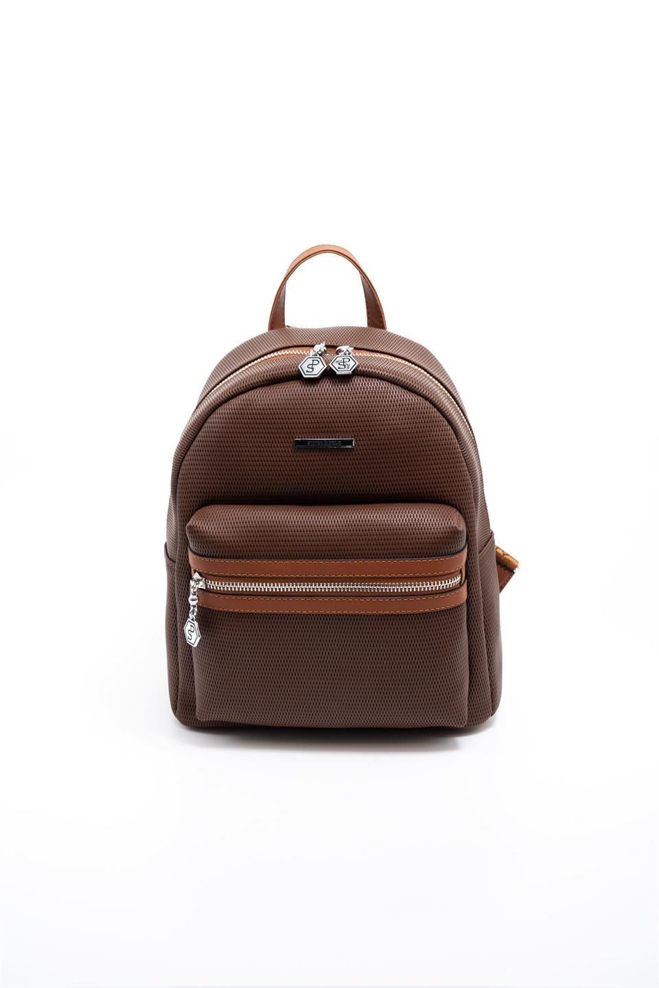 Silver & Polo SP1146 Kadın Sırt Çantası Petek Kahve-Taba