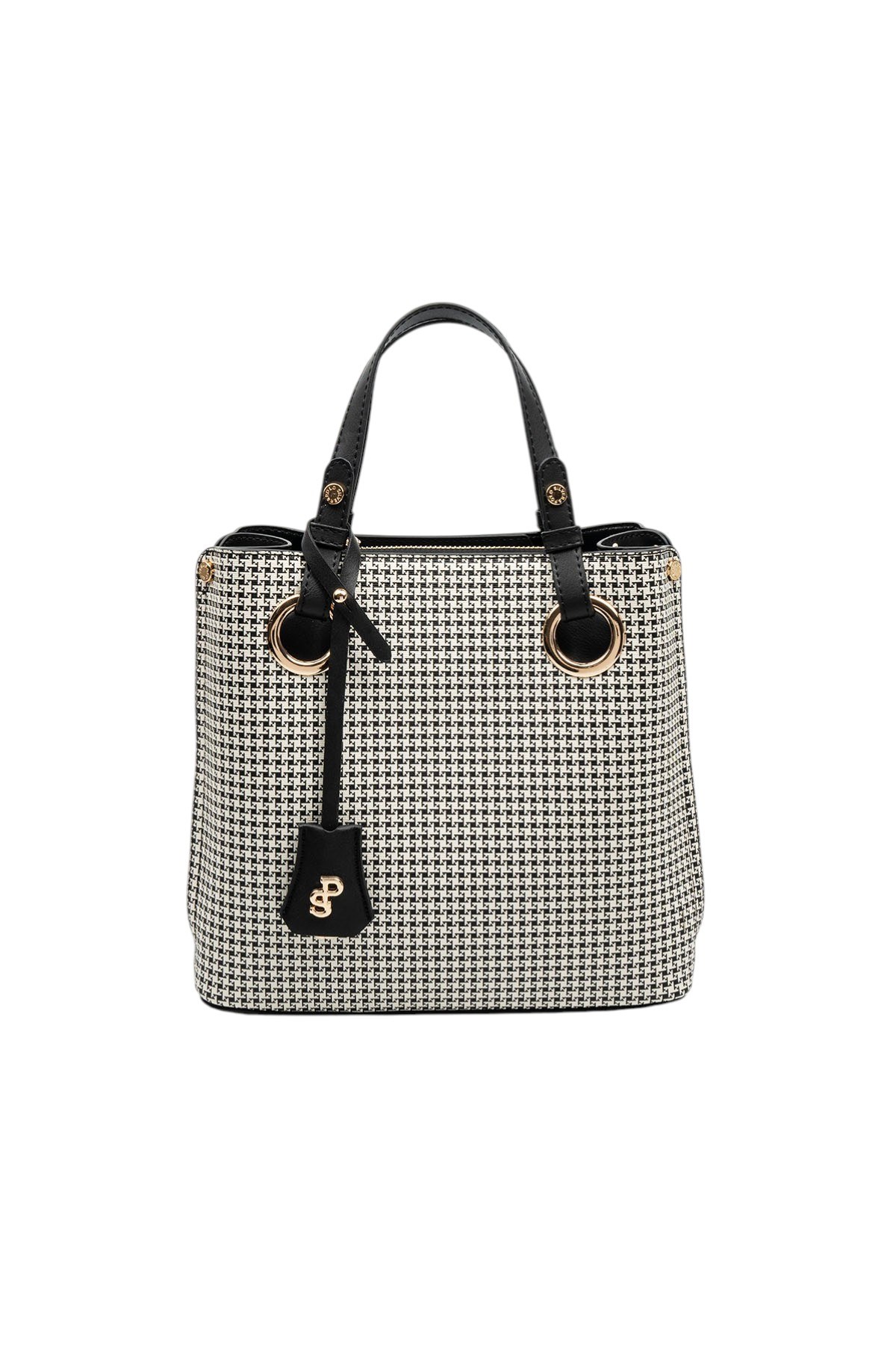 Silver & Polo SP975 Kadın El Çantası King Desen Siyah-Siyah