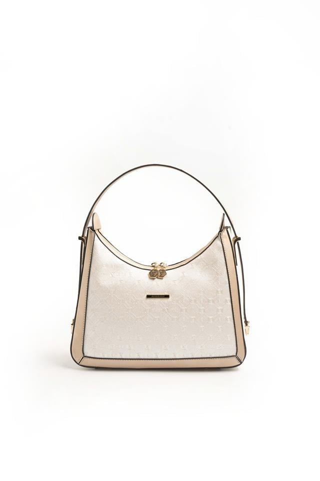 Silver & Polo SP1187 Kadın Omuz Çantası Logolu Sedef-S.Nut