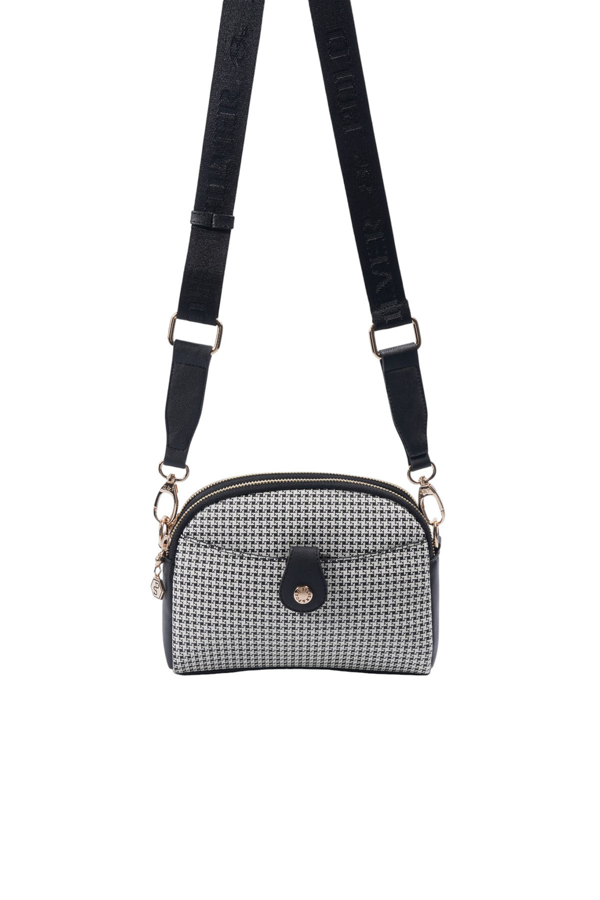 Silver & Polo SP1144 Kadın Çapraz Çanta King Desen Siyah