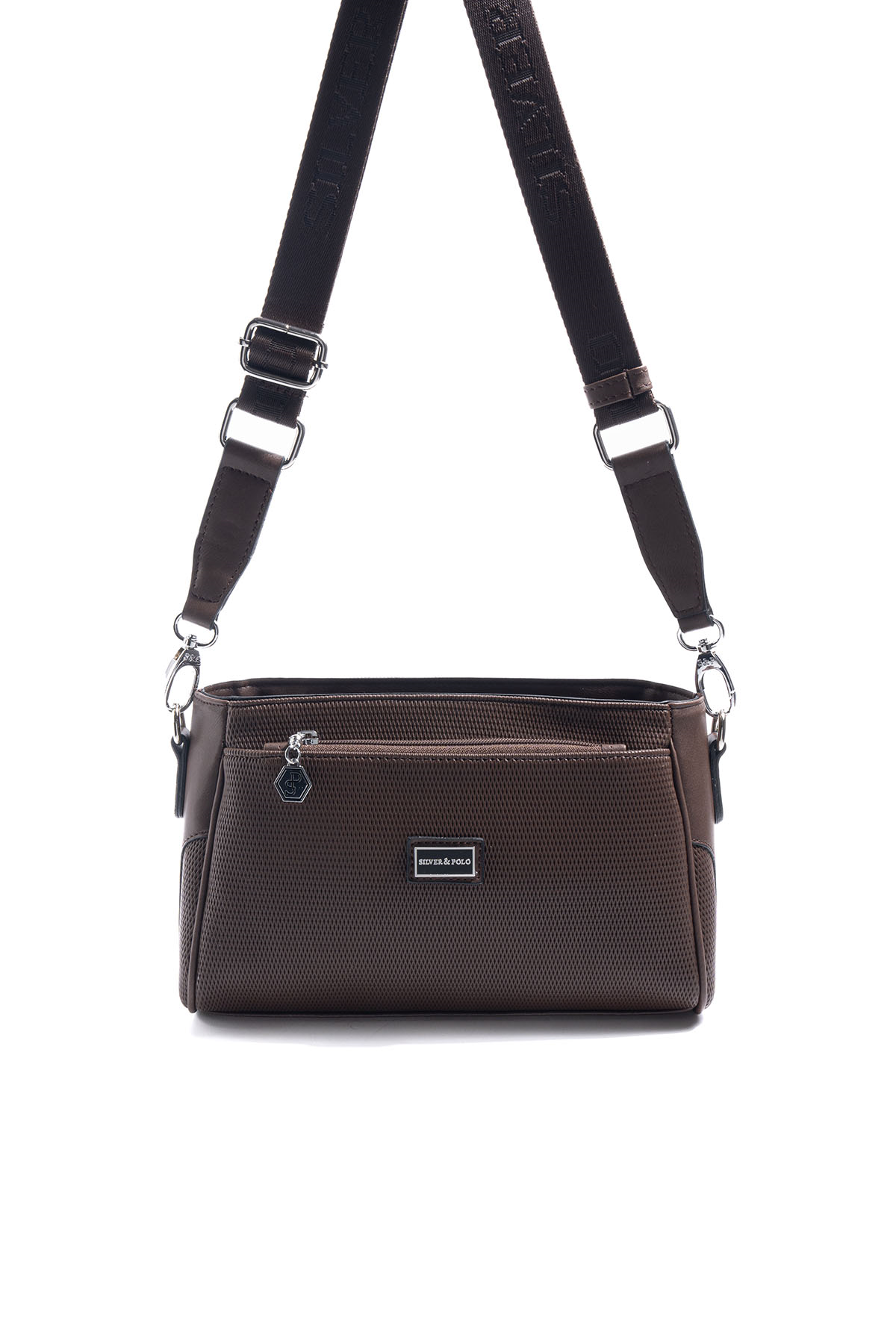 Silver & Polo SP1273 Kadın Çapraz Çanta Petek Kahve