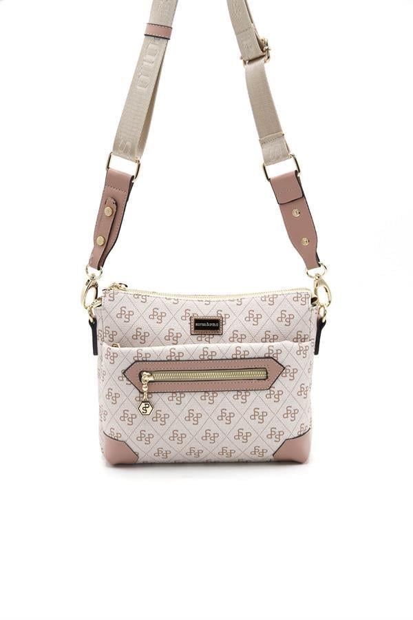 Silver & Polo SP1110 Kadın Çapraz Çanta Monogram Pembe-Somon