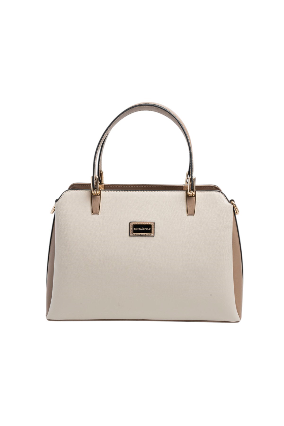 Silver & Polo SP9721 Kadın El Çantası Düz Bej-Latte