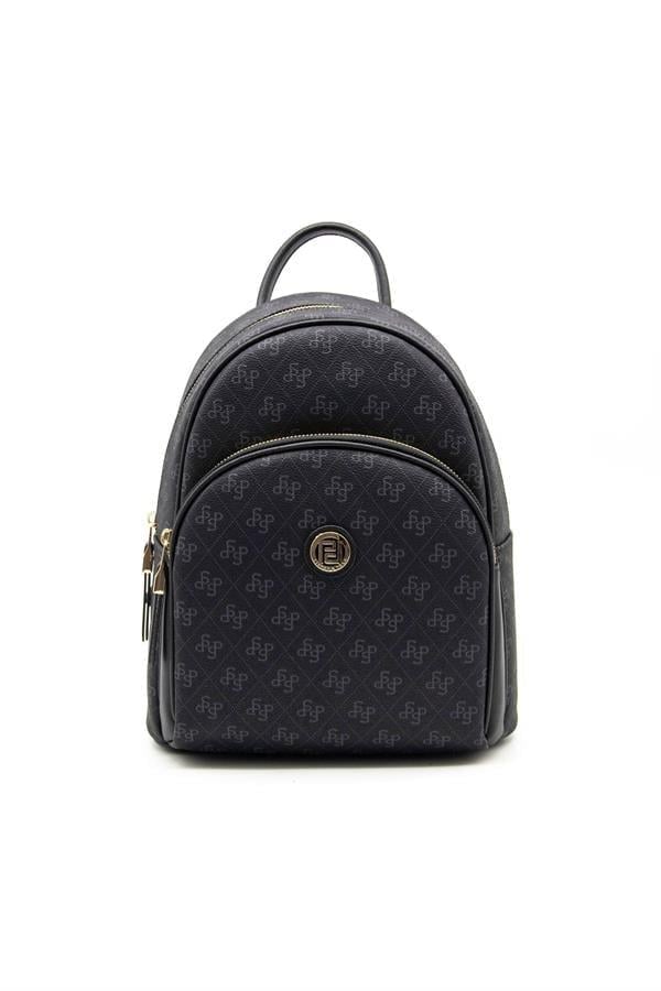 Silver & Polo SP1062 Kadın Sırt Çantası Monogram Siyah