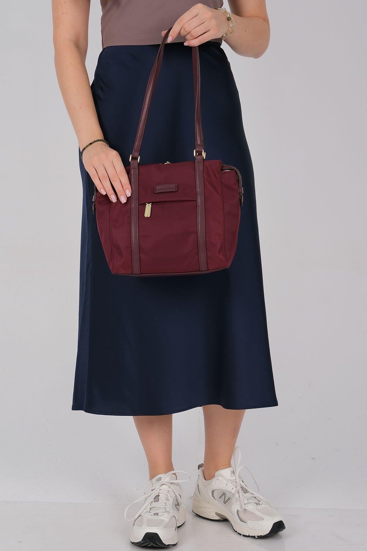 1215 Kadın Omuz Çantası  Bordo