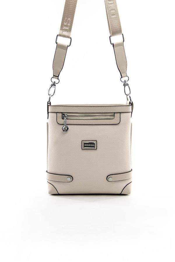Silver & Polo SP1120 Kadın Çapraz Çanta Petek Bej-Bej