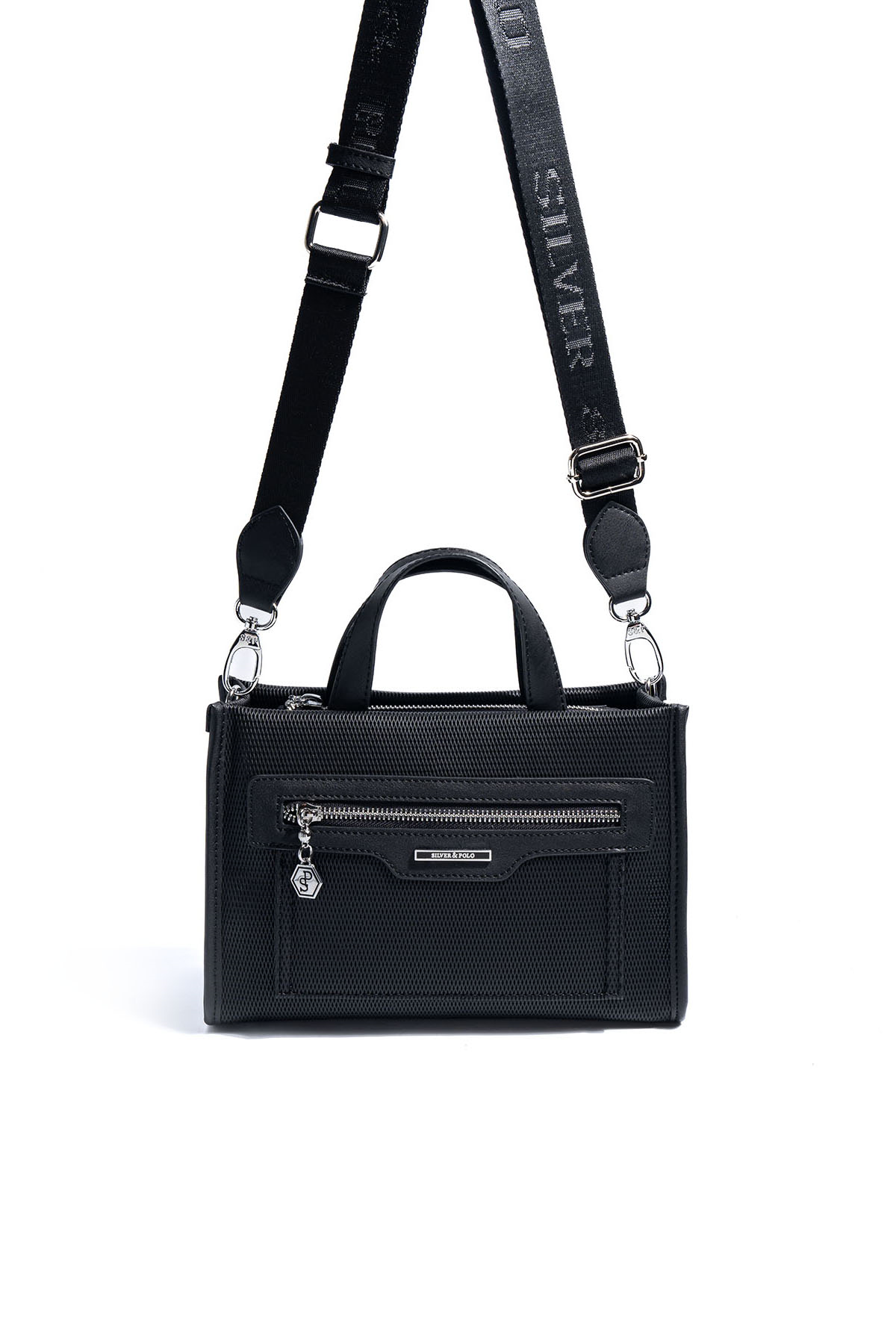 Silver & Polo SP1271 Kadın El Çantası Petek Siyah-Siyah