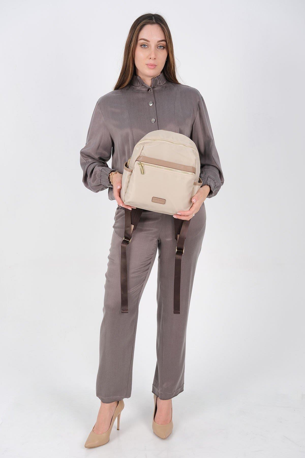 Silver & Polo SP1209 Kadın Sırt Çantası  Bej-Kum