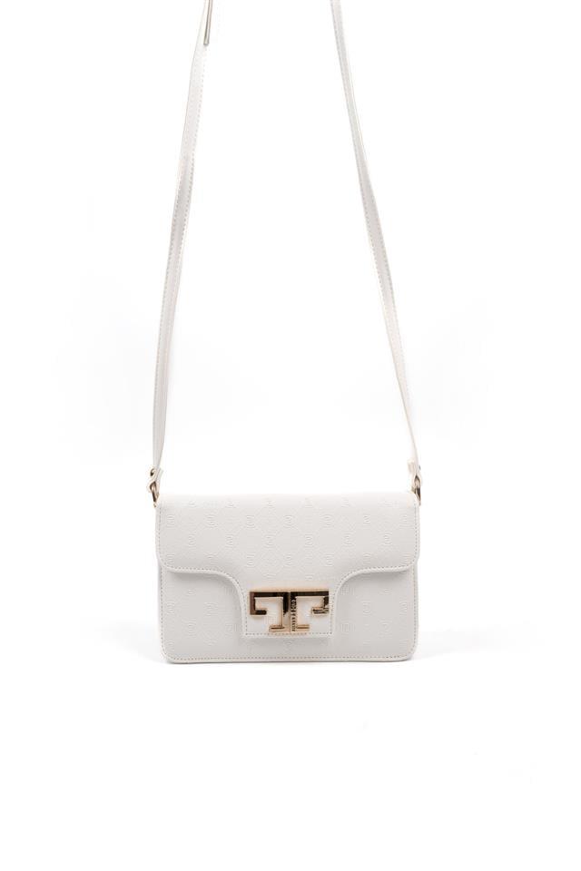 Silver & Polo SP1170 Kadın Çapraz Çanta Logolu Beyaz-Beyaz