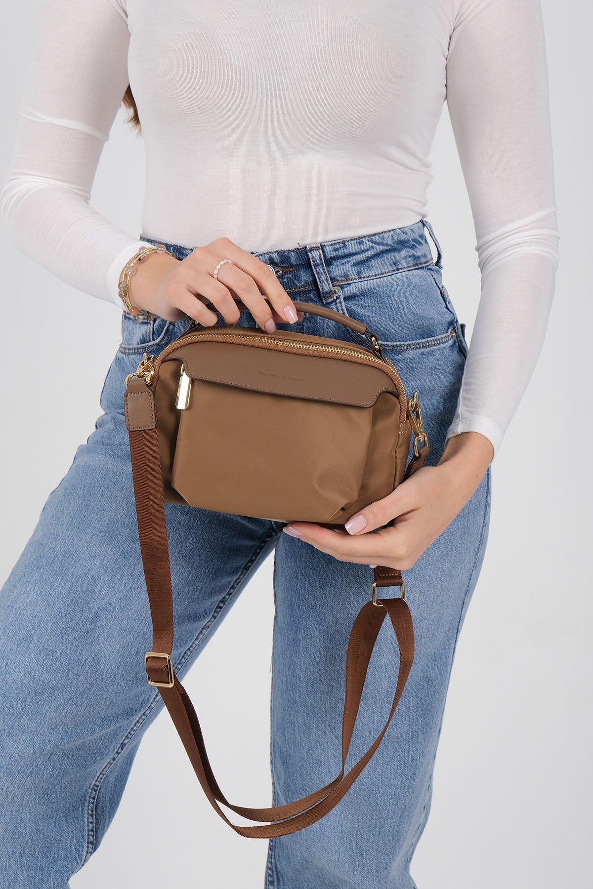 1222 Kadın Çapraz Çanta  Tütün-Kahve