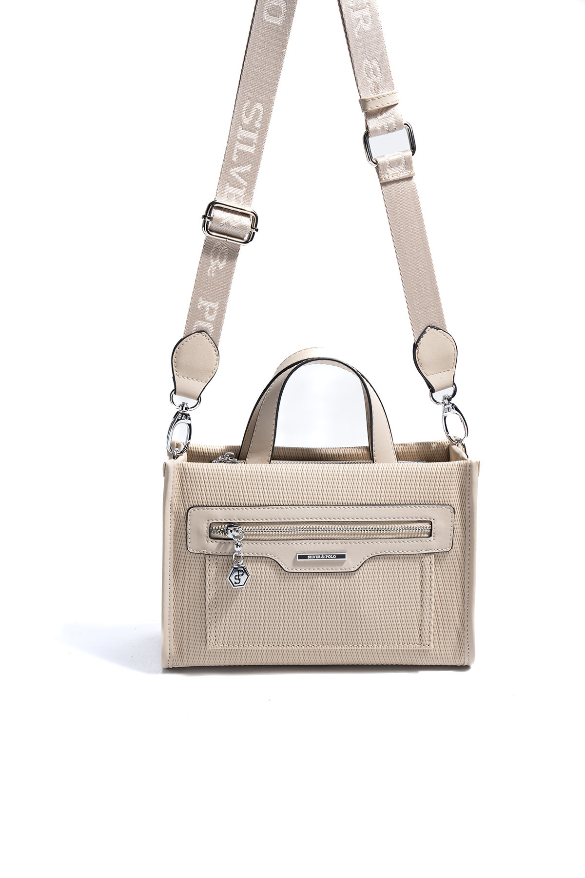 Silver & Polo SP1271 Kadın El Çantası Petek Kum Beji-Kum Beji