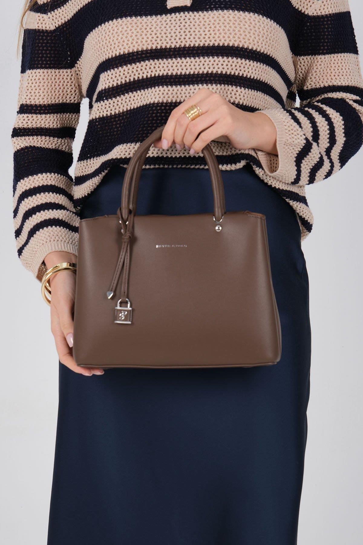 Silver & Polo SP1236 Kadın El Çantası Cilt Kahve-Kahve