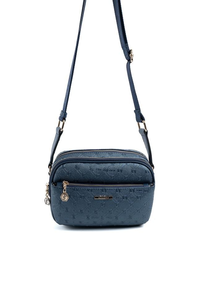 Silver & Polo SP1162 Kadın Çapraz Çanta Logolu Lacivert-Lacivert