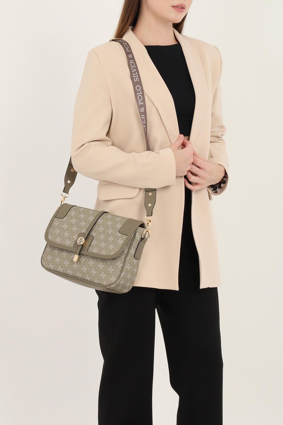 Silver & Polo Yeşil SP1182 Kadın Çapraz Çanta