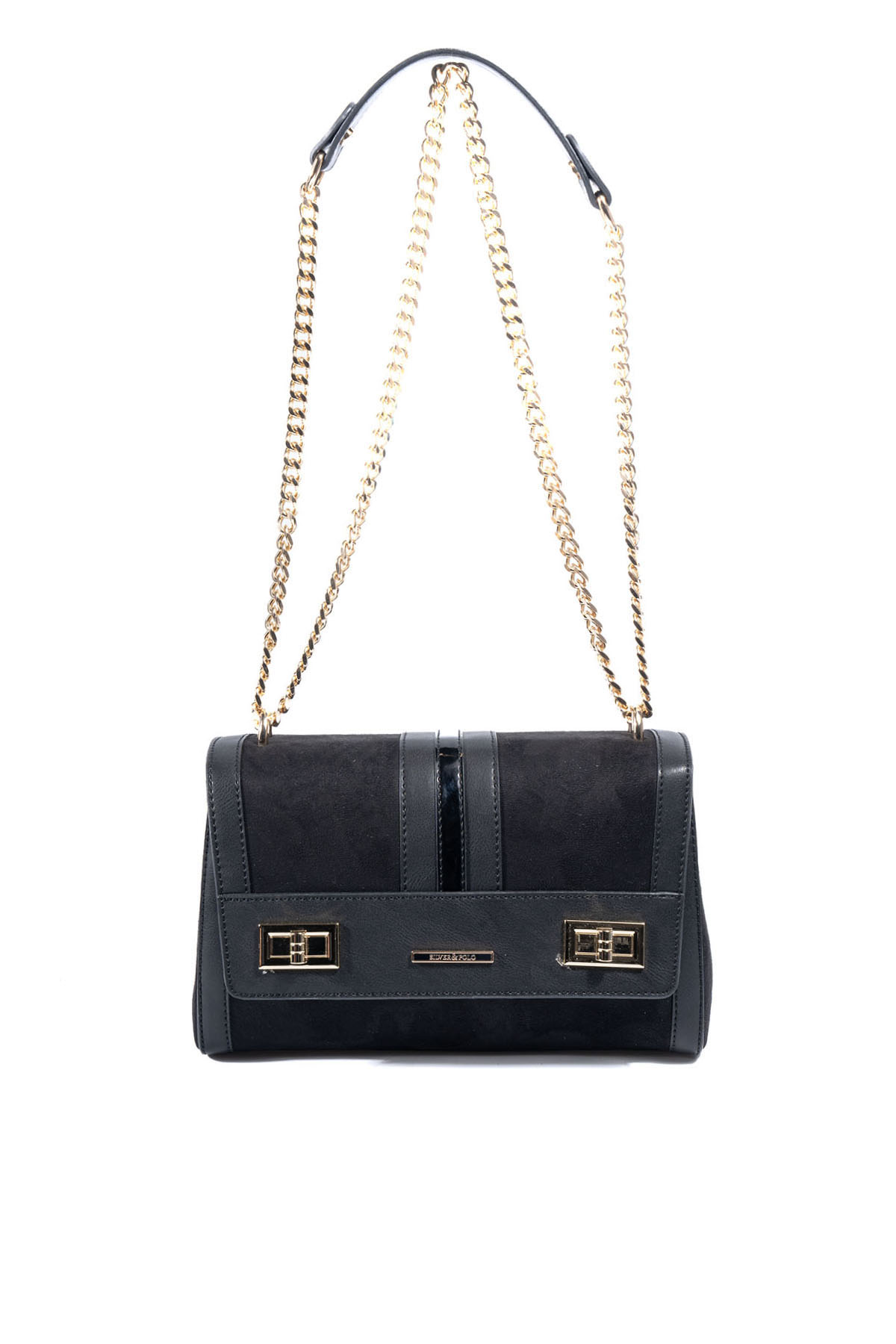 Silver & Polo SP1139 Kadın Çapraz Çanta Süet Siyah
