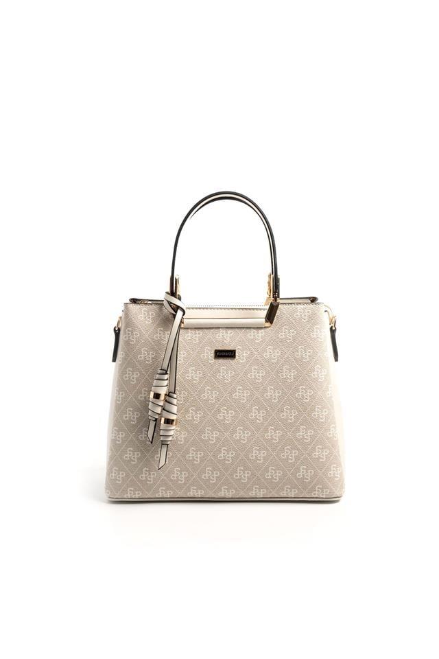 Silver & Polo SP969 Kadın El Çantası Monogram Taş-Kemik