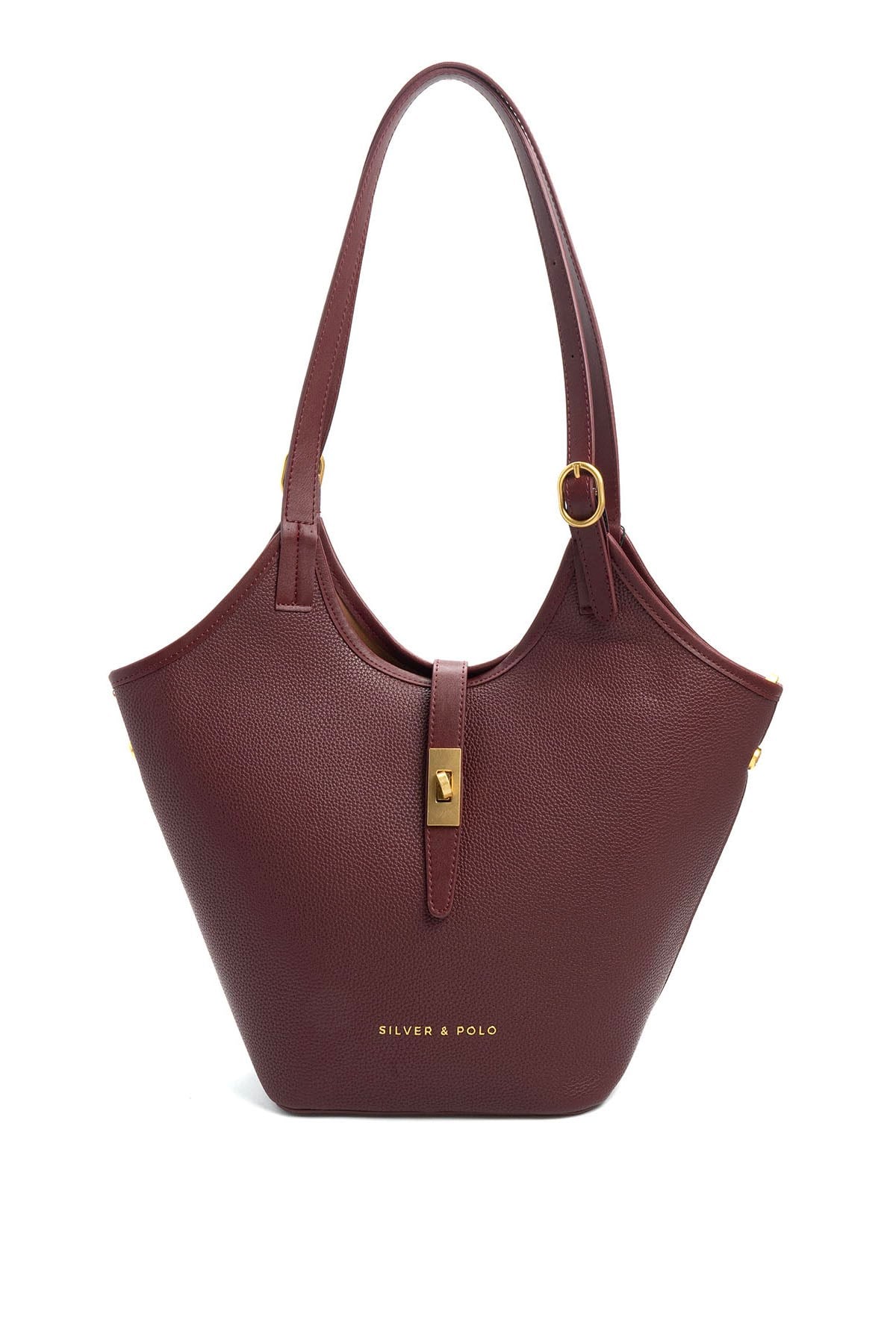 Silver Polo 1246 Kadın Omuz Çantası Mini Rolax Bordo-Bordo