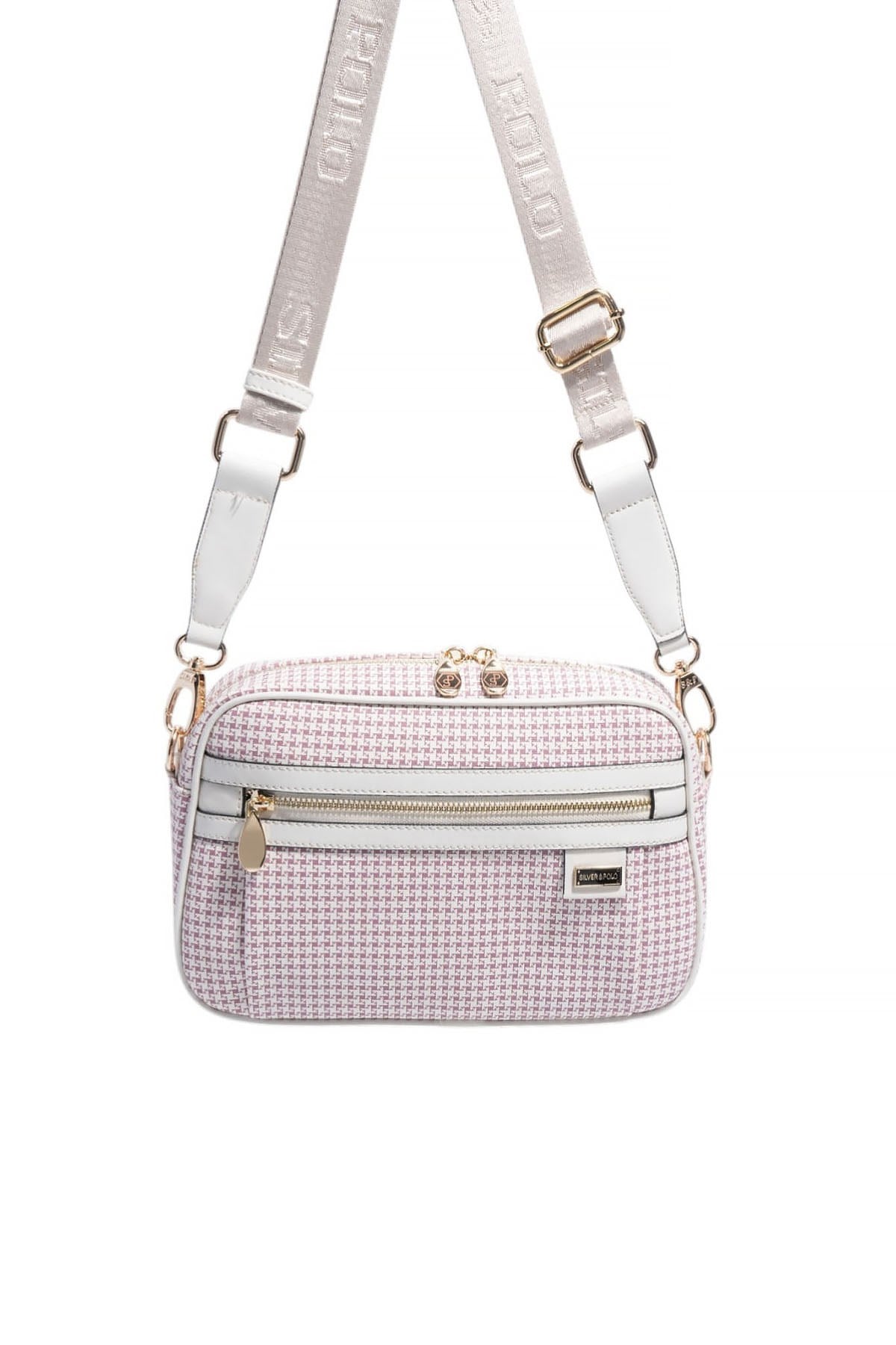 Silver & Polo SP1280 Kadın Çapraz Çanta King Desen Bordo-Kemik