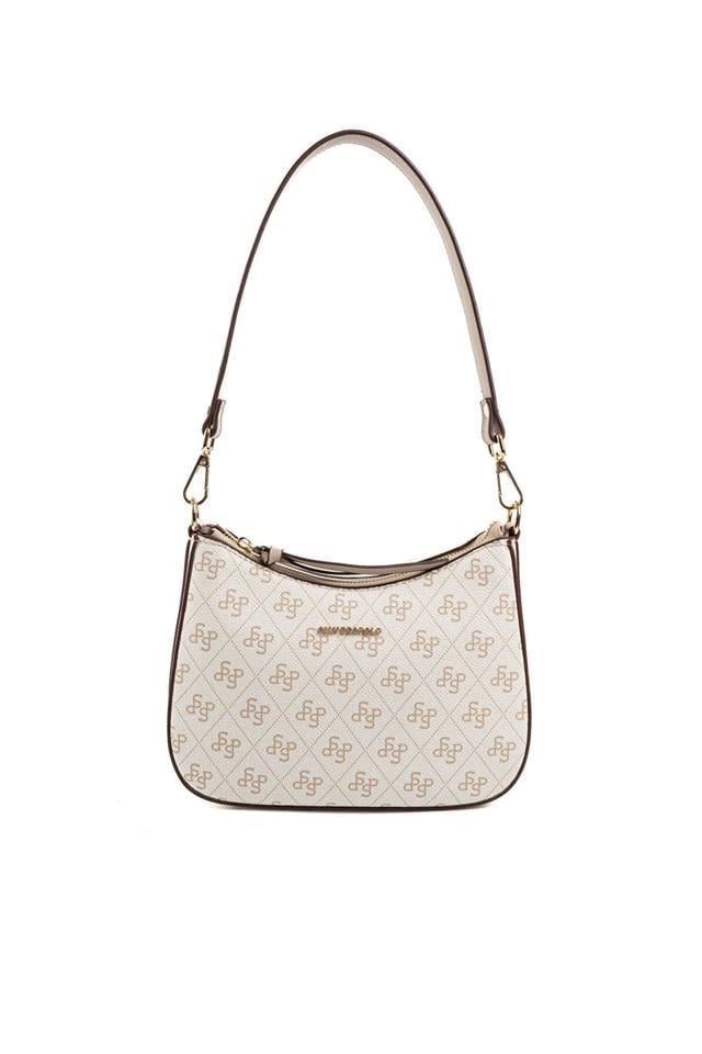 Silver Polo Bej - Kum Monogram Kadın Omuz Çantası SP1259