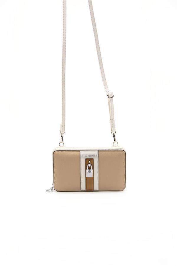 Silver & Polo SP1138 Kadın Telefon Çantası Düz Nut-Kemik