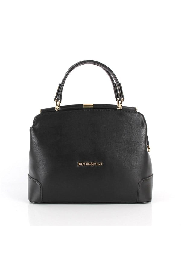 Silver & Polo SP706 Kadın El Çantası Düz Siyah-Siyah