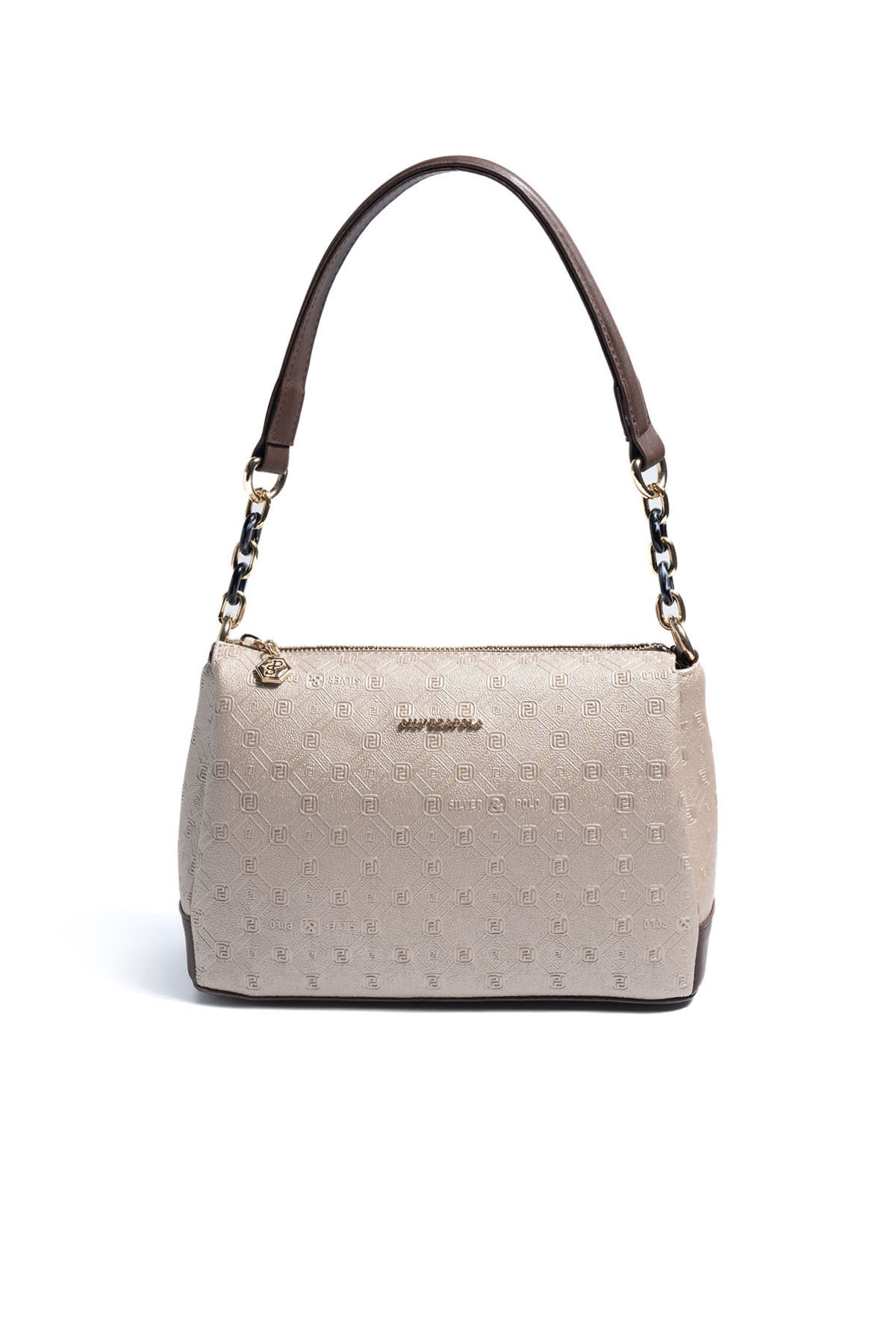 Silver & Polo SP910 Kadın Çapraz Çanta Logolu Nut-Kahve