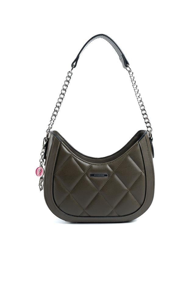 Silver Polo SP1168 Kadın Omuz Çantası Düz Zeytuni-Zeytuni