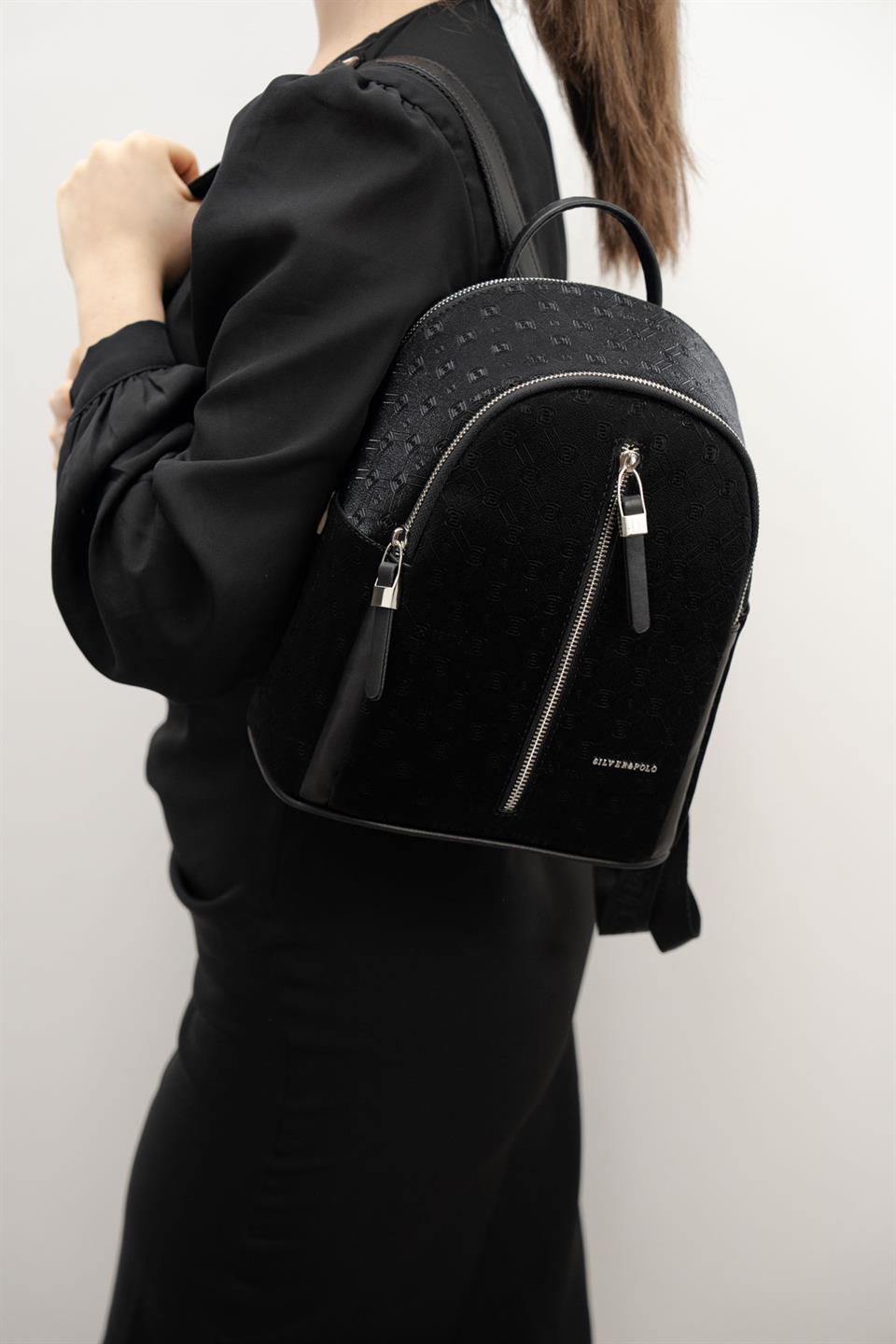 Silver & Polo SP901 Kadın Sırt Çantası Fashion Siyah