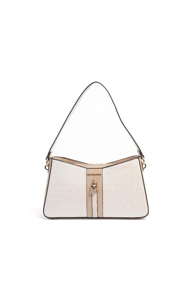 Silver & Polo SP1102 Kadın Omuz Çantası Logolu Sedef-S.Nut-Kemik