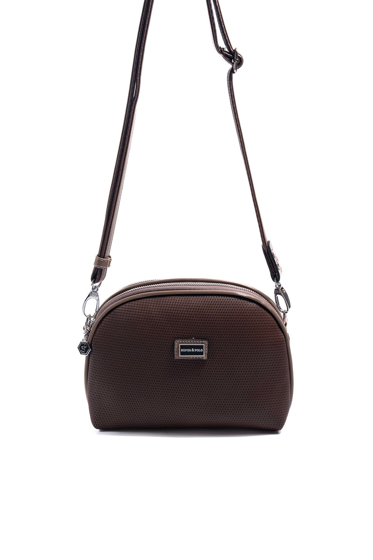 Silver & Polo SP765 Kadın Çapraz Çanta Petek Kahve-Vizon