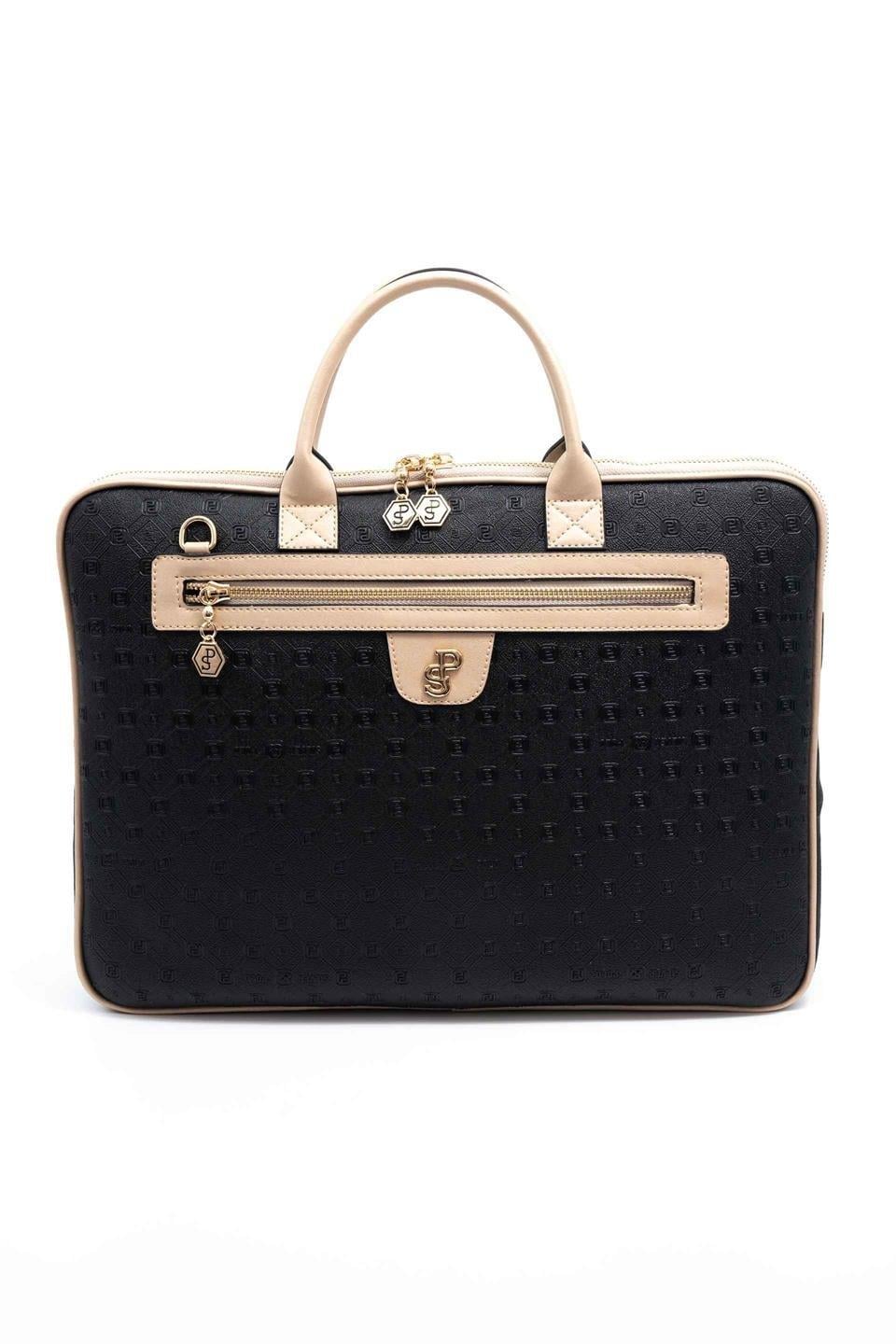 Silver & Polo SP1175 Kadın Laptop & Evrak Çantası Logolu Siyah-S.Nut