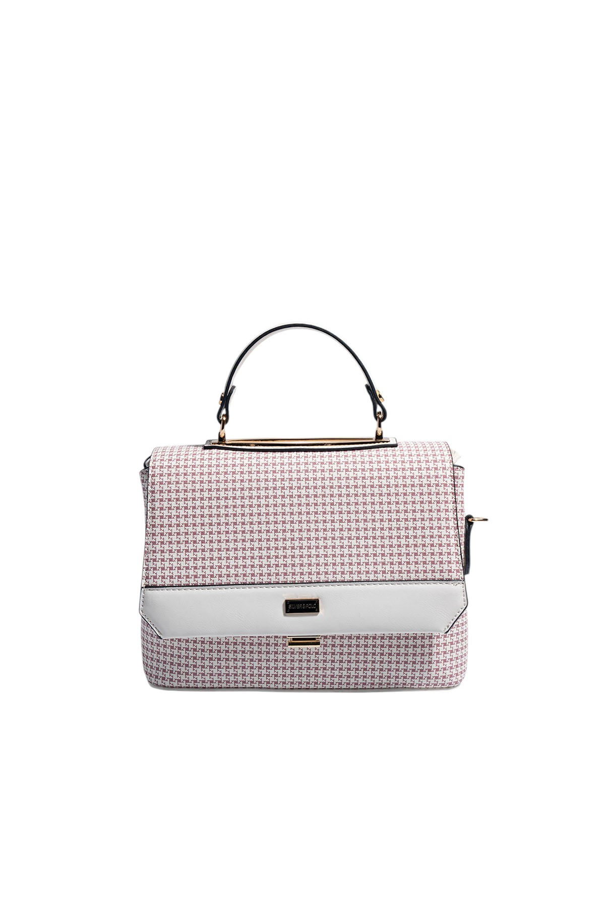 Silver & Polo SP838 Kadın Çapraz Çanta King Desen Bordo-Kemik