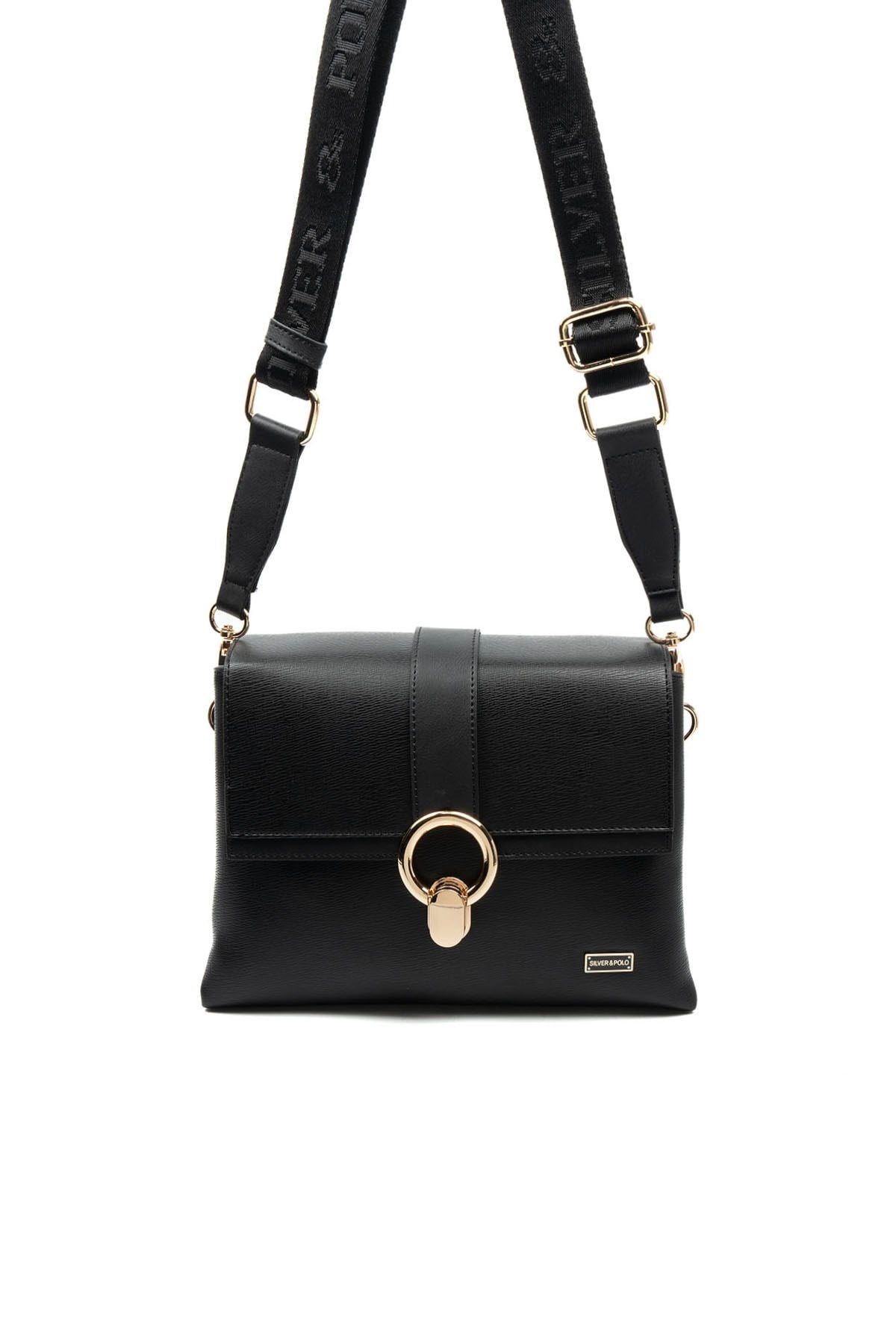 Silver & Polo SP1275 Kadın Çapraz Çanta Düz Siyah-Siyah
