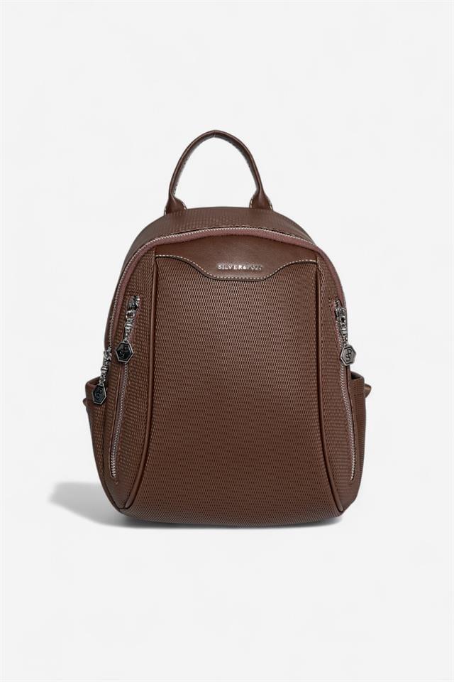 Silver & Polo SP906 Kadın Sırt Çantası Petek Kahve