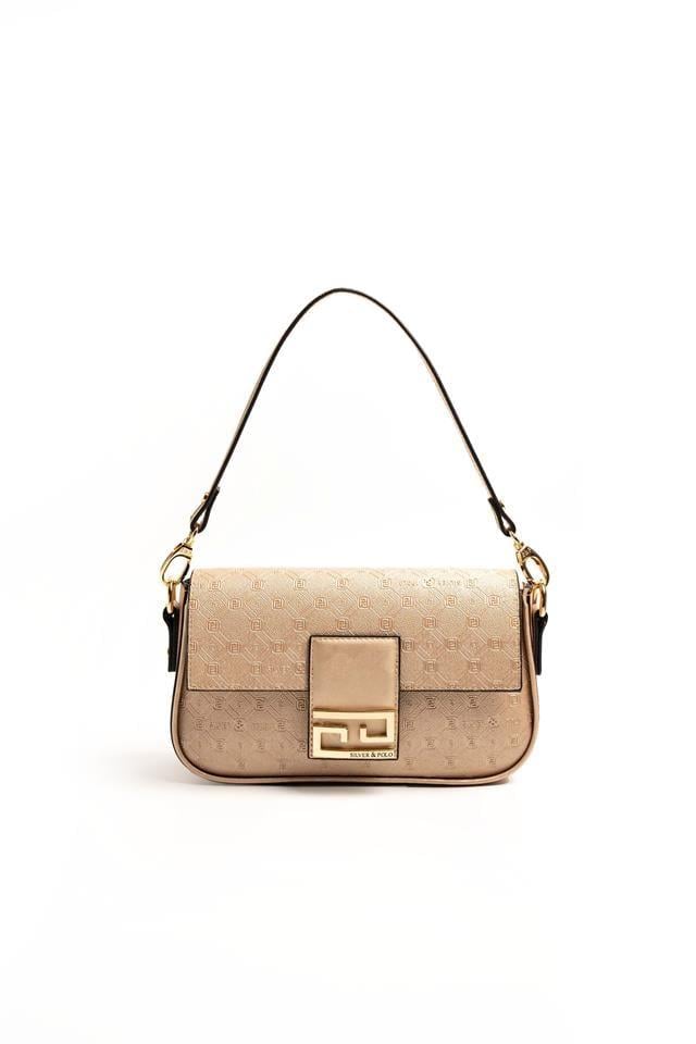Silver & Polo SP1179 Kadın Omuz Çantası Logolu Nut-S.Nut