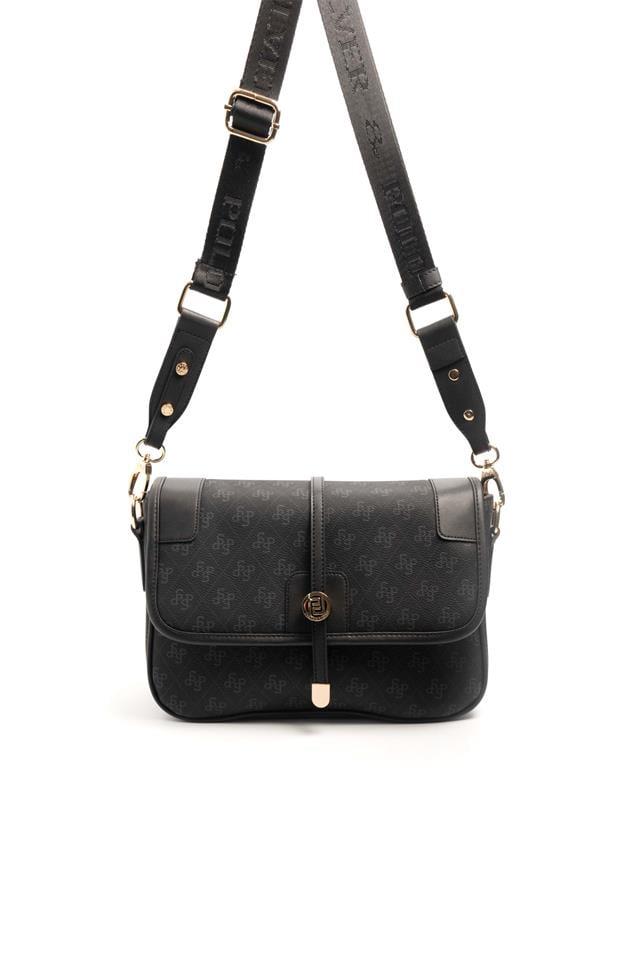 Silver & Polo SP1182 Kadın Çapraz Çanta Monogram Siyah