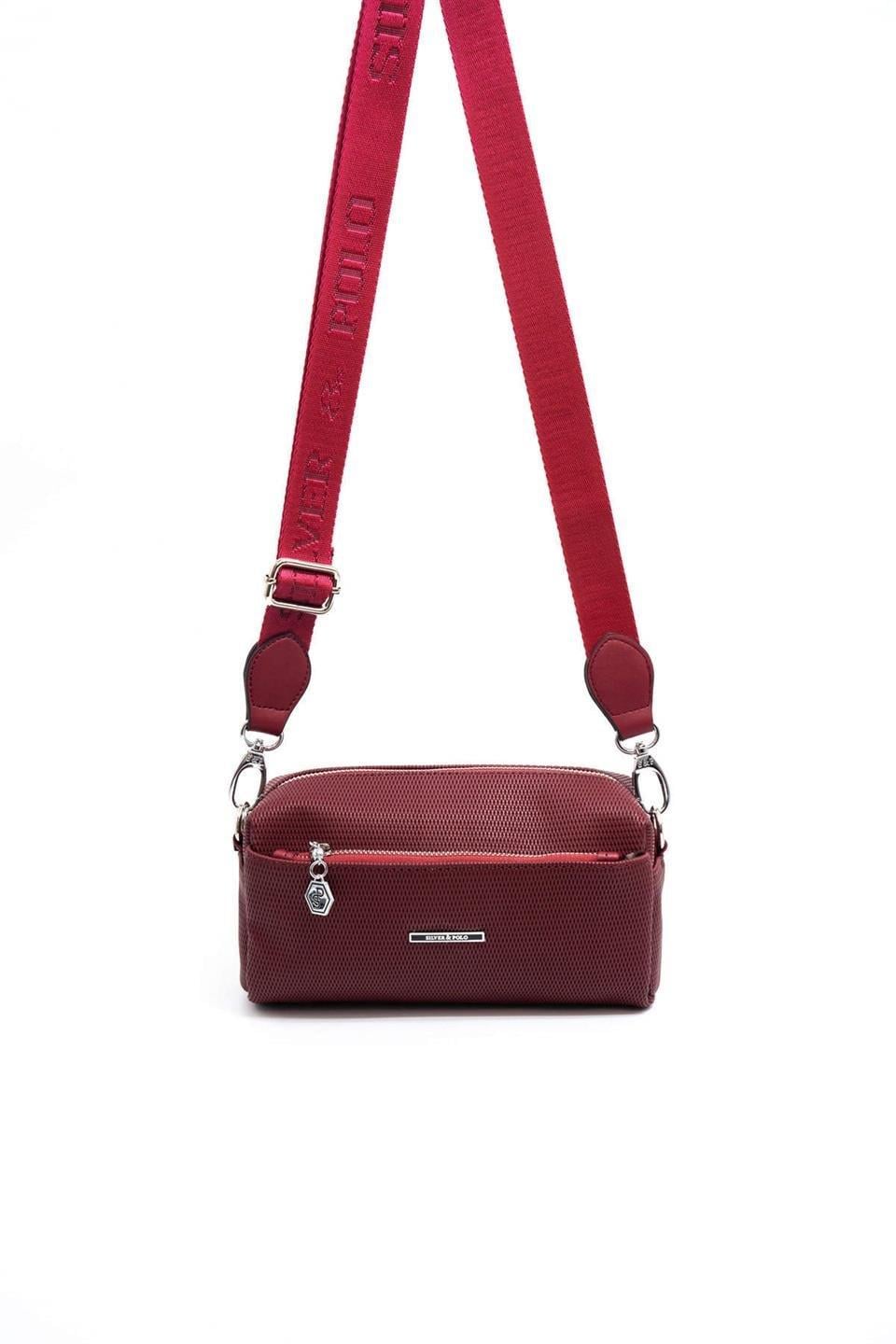 Silver & Polo SP1142 Kadın Çapraz Çanta Petek Bordo
