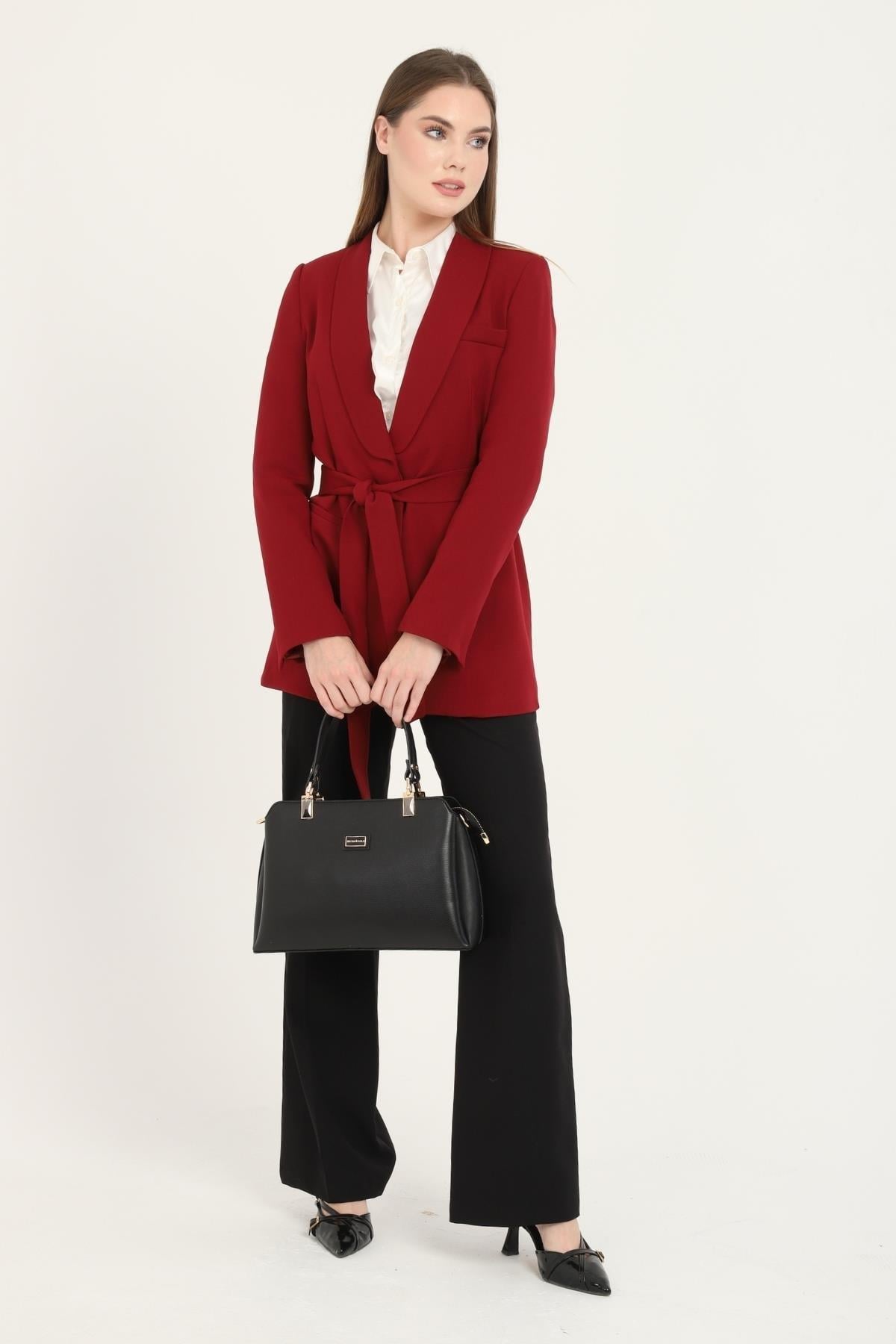 Silver & Polo SP972 Kadın El Çantası Düz Siyah-Siyah