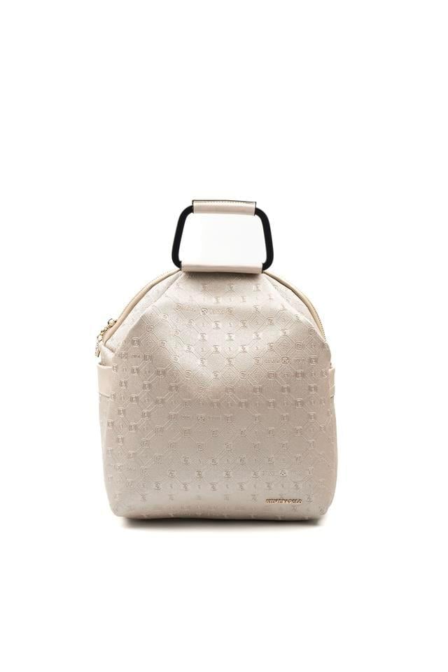 Silver & Polo SP771 Kadın Sırt Çantası Logolu Bej-S.Bej