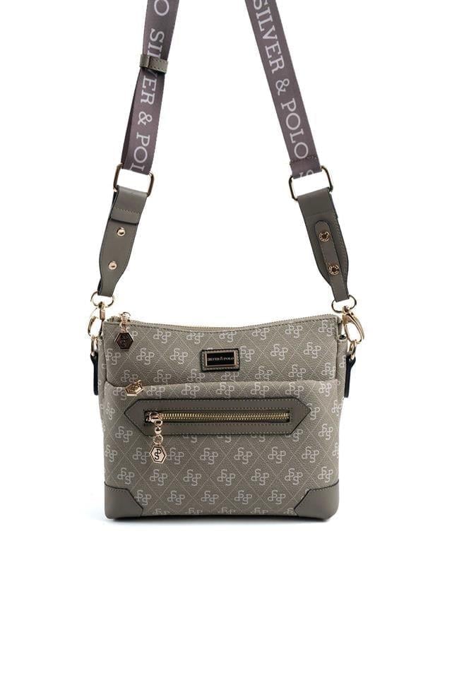 Silver & Polo SP1110 Kadın Çapraz Çanta Monogram Y.Yeşil
