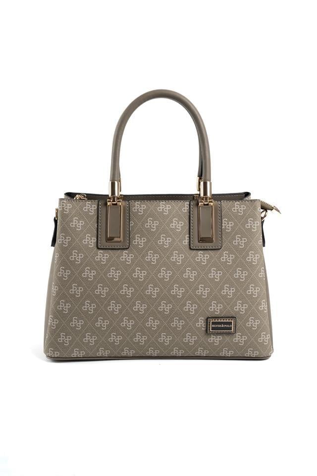 Silver & Polo SP1000 Kadın El Çantası Monogram Y.Yeşil-Y.Yeşil