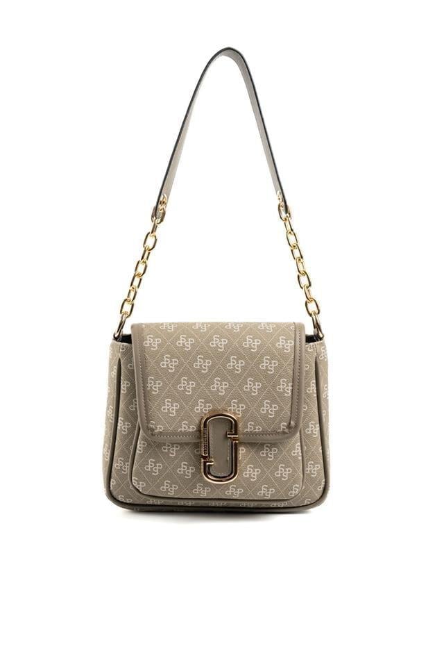 Silver Polo SP1147 Kadın Omuz Çantası Monogram Y.Yeşil-Y.Yeşil