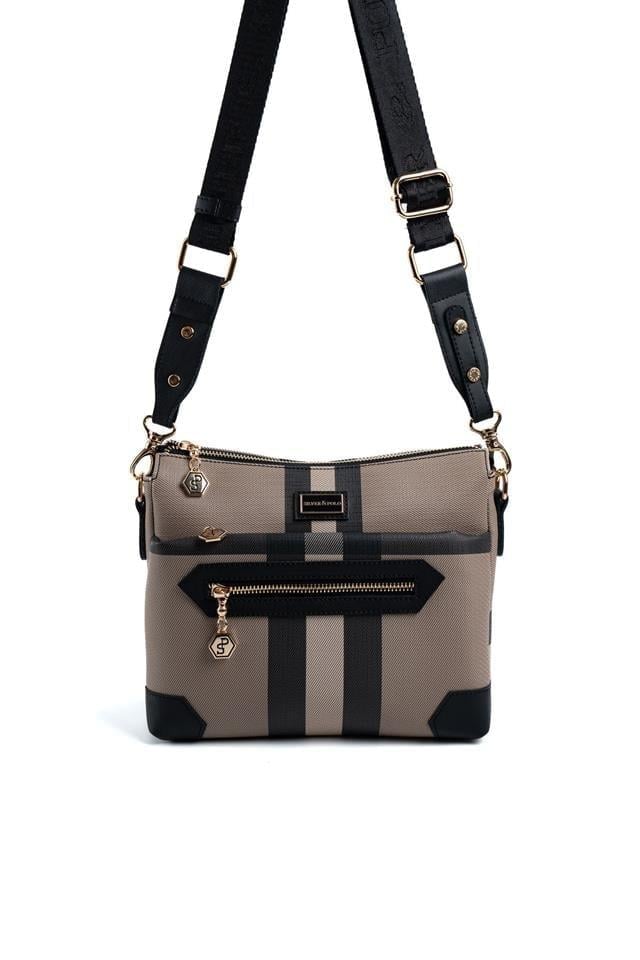 Silver & Polo SP1110 Kadın Çapraz Çanta Ekose Kahve-Siyah
