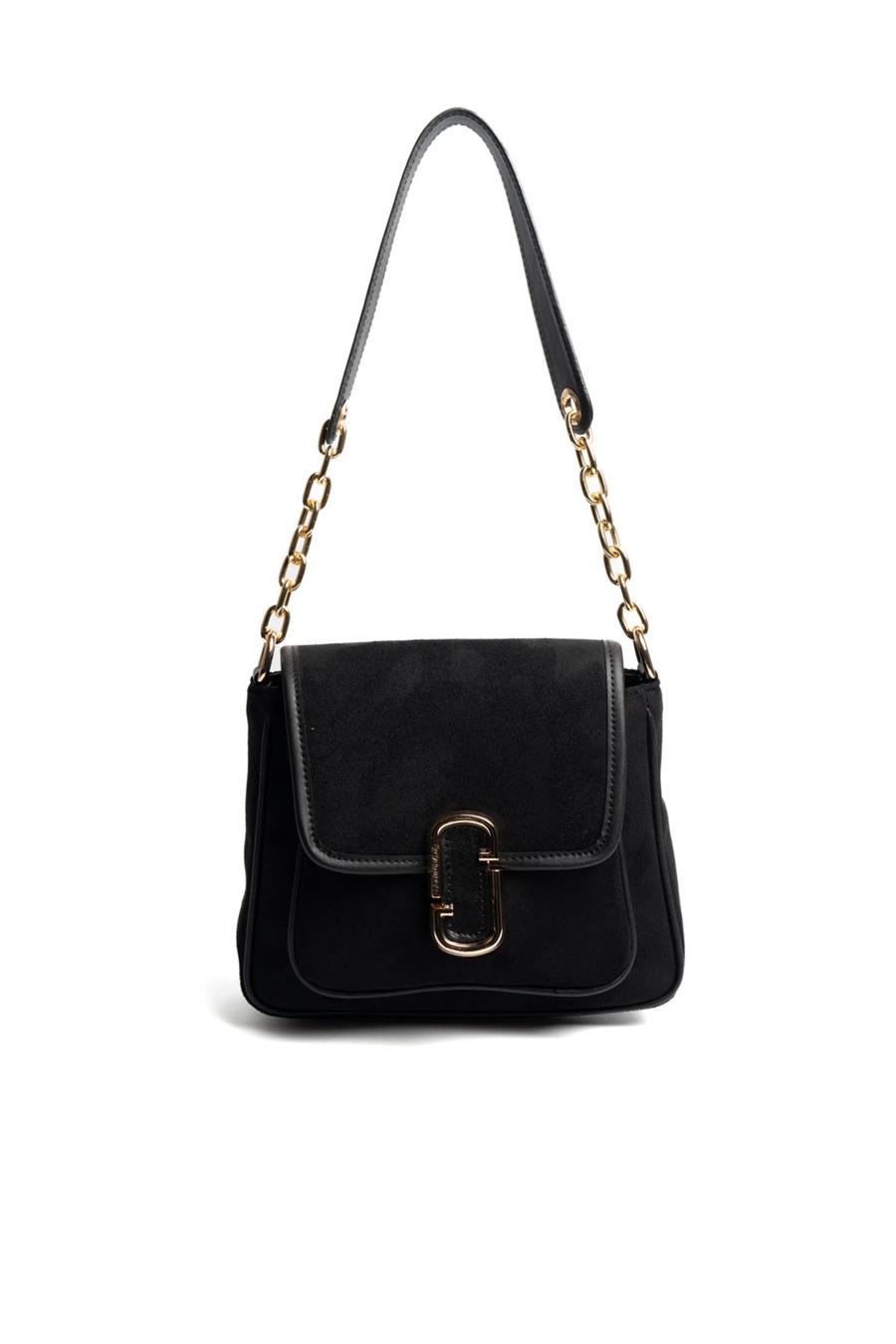 Silver & Polo SP1147 Kadın Omuz Çantası Süet Siyah