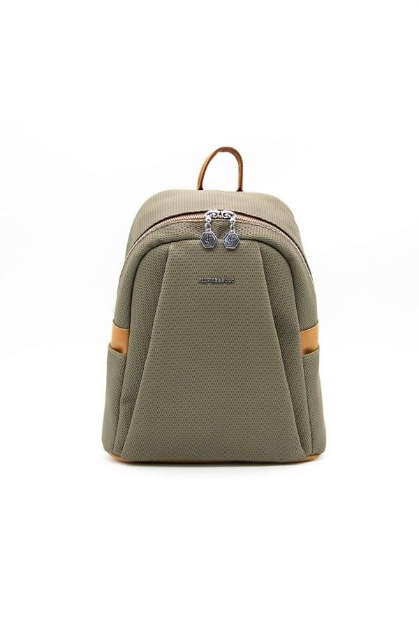 Silver & Polo SP926 Kadın Sırt Çantası Petek L.Haki-Camel