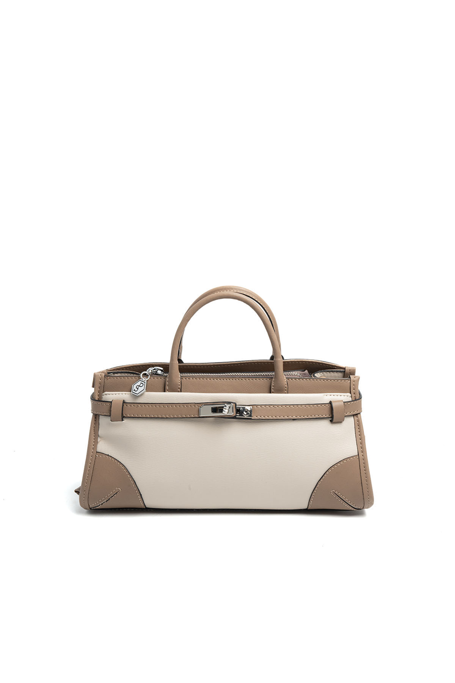 Silver & Polo SP1260 Kadın El Çantası Düz Bej-Latte