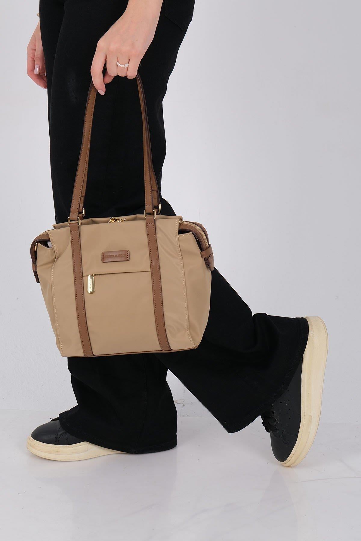 1215 Kadın Omuz Çantası  Vizon-Camel