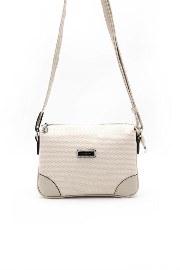 Silver & Polo SP784 Kadın Çapraz Çanta Petek Bej-Bej